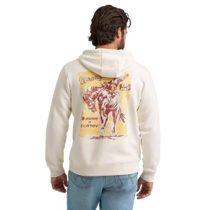 Men's Wrangler 8 Seconds Graphic Hoodie XLarge Antique White