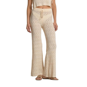 Women's Aura Mia Crochet Wide Leg Tights Contemporary Large Natural