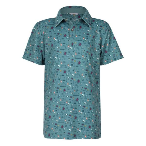 Boys' Swannies Golf Lane Polo Large Wasabi