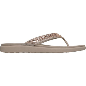 Women's Skechers Meditation Luxe Flip Flop Sandals 9 Taupe