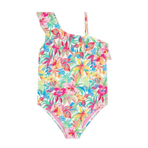 Girls' Feather 4 Arrow Beach Party One Piece Swimsuit 8 Multi