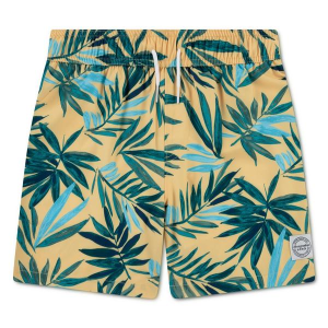 Boys' abercrombie kids Core Poly Swim Trunks 17/18 Banana