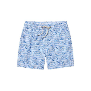 Boys' Fair Harbor Bayberry Swim Trunks Small Stripe Manta Rays
