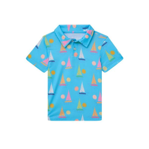 Boys' Chubbies Performance Polo Toddler 4T The Lil Come Sail Away