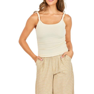 Women's Sadie And Sage Statuesque Twisted Strap Scoop Neck Tank Top Large Cream