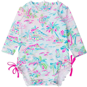 Girls' RuffleButts Long Sleeve rash-guards