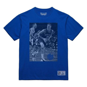 Dallas Mavericks Dirk Nowitzki Downtown Mitchell and Ness T-Shirt XSmall Royal