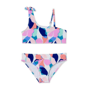 Girls' Raisins Hibiscus Road IYKYK Swim Bikini Set 10 White Haven