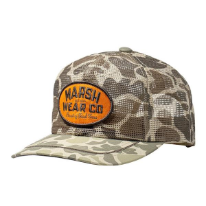 Men's Marsh Wear Outpost Mesh Trucker Snapback Hat One Size Khaki Mallard Camo