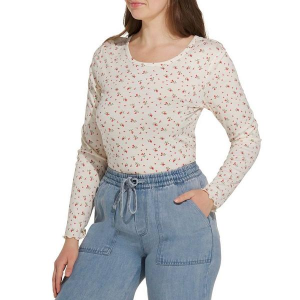 Women's Mikarose Printed Long Sleeve T-Shirt Large Delicate