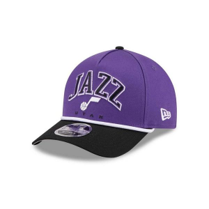 Utah Jazz New Era Arch 9Forty Adjustable Hat One Size Purple