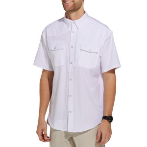 Men's World Famous Flathead Button Up Shirt Medium White