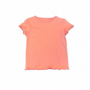 Girls' Yogababy Lettuce Edge T-Shirt Toddler 3T Peach