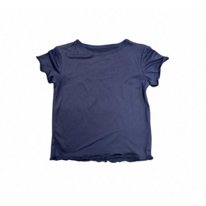 Girls' Yogababy Lettuce Edge T-Shirt Toddler 4T Navy
