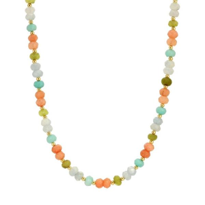 Splendid Iris Vibrant Stone Statement Necklace