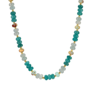 Splendid Iris Vibrant Stone Statement Necklace