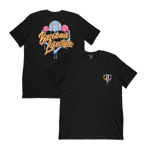 Men's Baseball Lifestyle 101 Ice Cream T-Shirt Small Cotton Candy