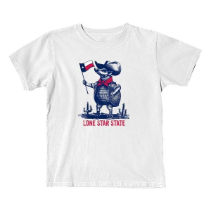 Kids' Vapor Apparel TX Pride Armadillo T-Shirt Small White
