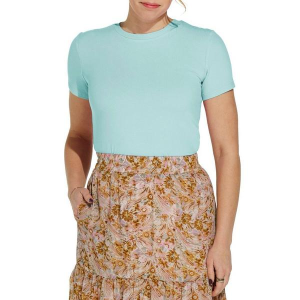 Women's Mikarose Ribbed T-Shirt Large Tropical Breeze