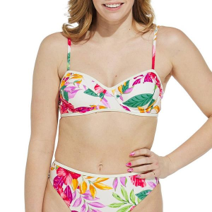 Women's Cupshe Binding Underwire Top Bralette Us Lush Swim Bikini Top Contemporary Medium Multi