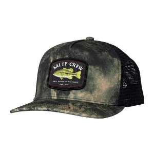 Salty Crew Bigmouth Trucker Snapback Hat One Size Deep Forest