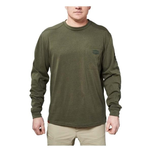 Men's BRUNT Pocket Long Sleeve T-Shirt 2XLarge Army Green