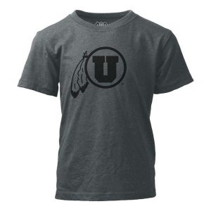 Utah Utes Wes and Willy Blackout Kids' T-Shirt Medium Castlerock