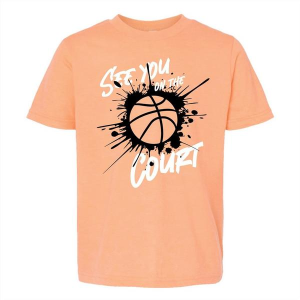 Girls' Park Bench Apparel See You On The Court T-Shirt Large Orange