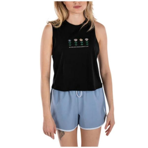 Women's Jetty Bloom and Doom Crew Neck Tank Top Small Black