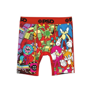 Boys' PSD Sonic The Hedgehog Pop Boxer Briefs Underwear XLarge Red