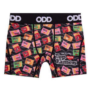 Boys' ODD SOX Top Ramen Packet Boxer Briefs Underwear Small Black