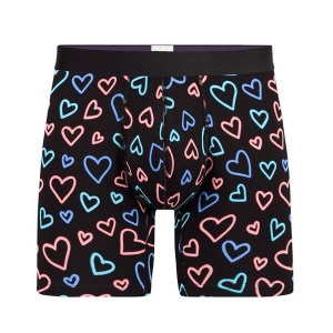 Men's MeUndies UltraModal Core Boxer Briefs Underwear Large Electric Hearts 2.0