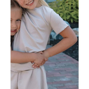 Girls' Yogababy Lettuce Edge T-Shirt Toddler 2T Sand