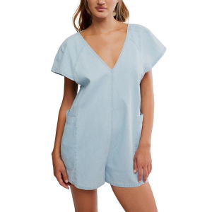 Women's Free People Free Fall Denim Romper XSmall Water