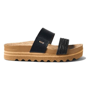 Women's Reef Cushion Vista Hi Sandals 6 Black Braid