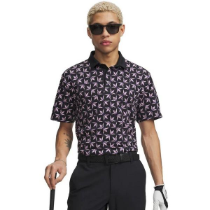 Men's Under Armour Dry Printed Polo 3XLarge Black/Posh Pink