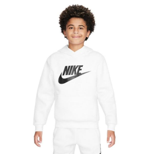 Kids' Nike Sportswear Club Fleece HBR Logo Hoodie Small White/Black
