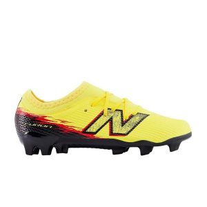 Kids' New Balance Furon Team Jr FG V8 Molded Soccer Cleats Little 2 Punch Yellow/Black/Fire Cracker