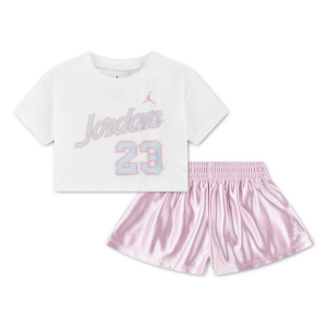 Girls' Jordan Flowy Durasheen Set Baby 18 mo. Medium Soft Pink