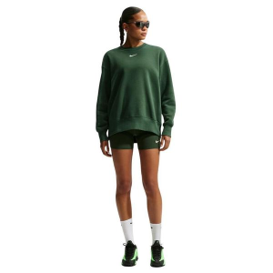 Women's Nike Sportswear Long Phoenix Fleece Crewneck Sweatshirt XSmall Fir/Sail