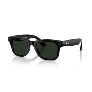 Men's Ray-Ban Meta Wayfarer Gen 2 Sunglasses Shiny Black/Green Graphite Transitions