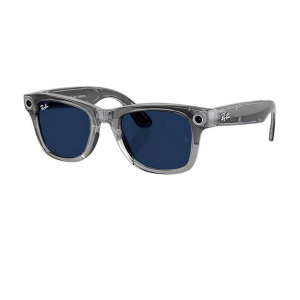 Men's Ray-Ban Meta Wayfarer Gen 2 Sunglasses Shiny Transparent Grey/Clear/Sapphire Transitions