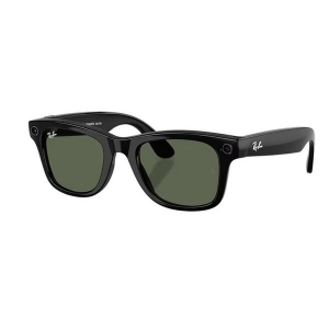 Men's Ray-Ban Meta Wayfarer Gen 2 Sunglasses Shiny Black/G-15 Green