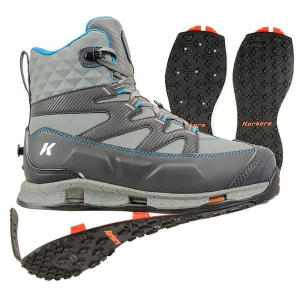 Women's Korkers Bantam Lite Kling-On & Studded Sole Fly Fishing Wading Boots Outdoor 7 Grey