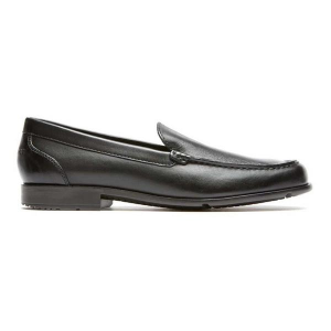 Men's Rockport Classic Venetian Loafers Wide 8 Black Leather
