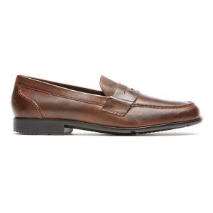 Men's Rockport Classic Penny Loafers Regular 7 Dark Brown Leather