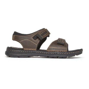 Men's Rockport Darwyn Quarter Strap Sandals 11.5 Brown Leather