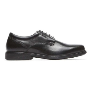 Men's Rockport Charles Road Plain Toe Dress Shoes Regular 13 Black Leather