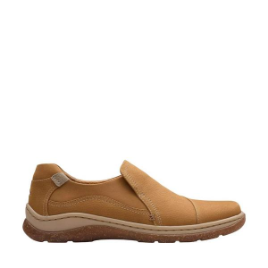 Women's Clarks Orlene Slip Shoes Regular 8 Light Tan Nubuck