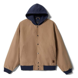 Men's Brixton Canvas Bomber Jacket Large Khaki Indigo